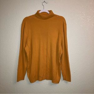 Women's Orange Turtleneck Sweater